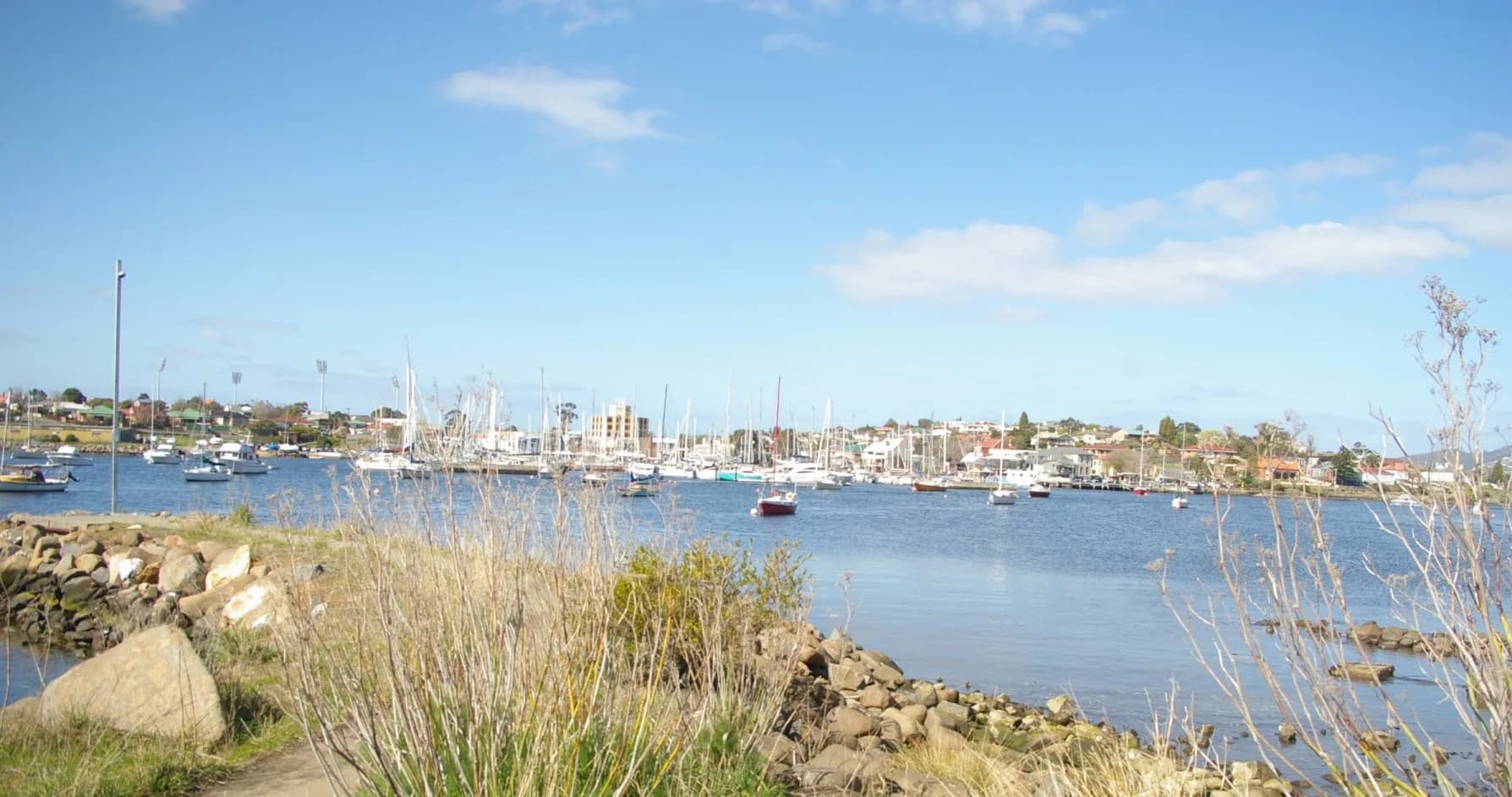 Bellerive waterfront and marina viewed across Kangaroo Bay