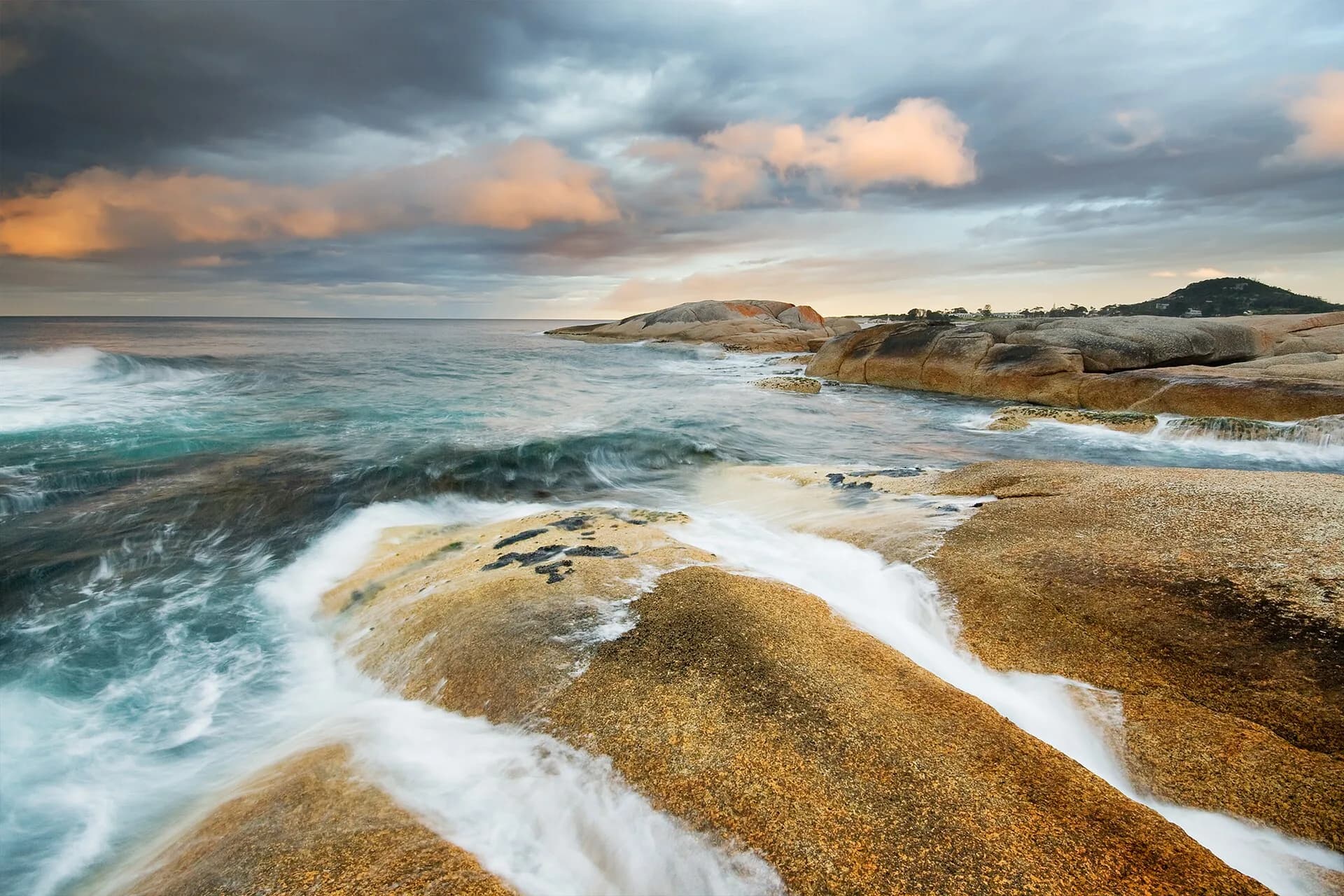 Granite shoreline and sea at Bicheno