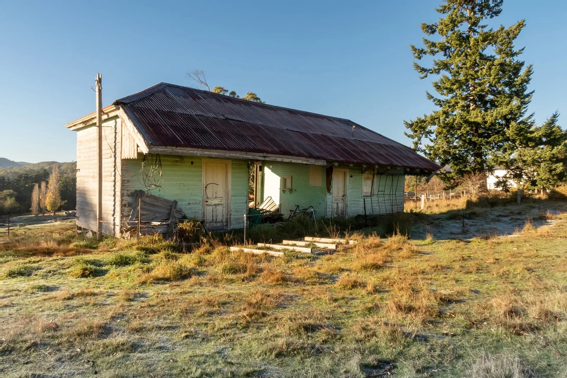 Former railway station at Branxholm