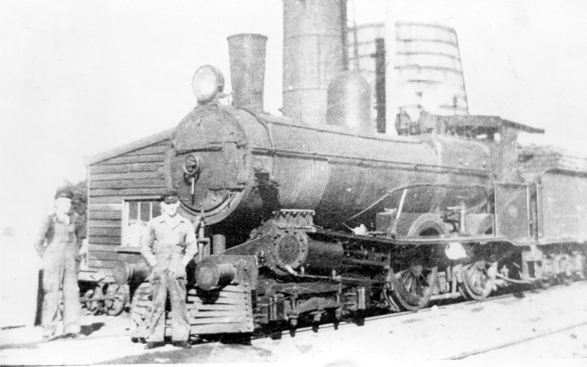 Colebrook township and railway precinct around 1949