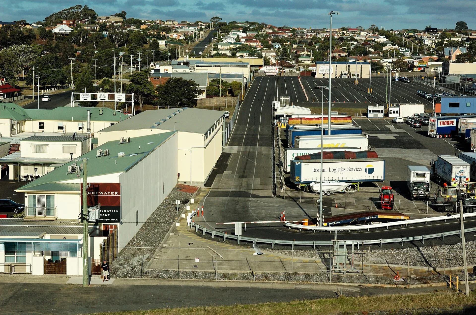 East Devonport port area beside the Mersey River