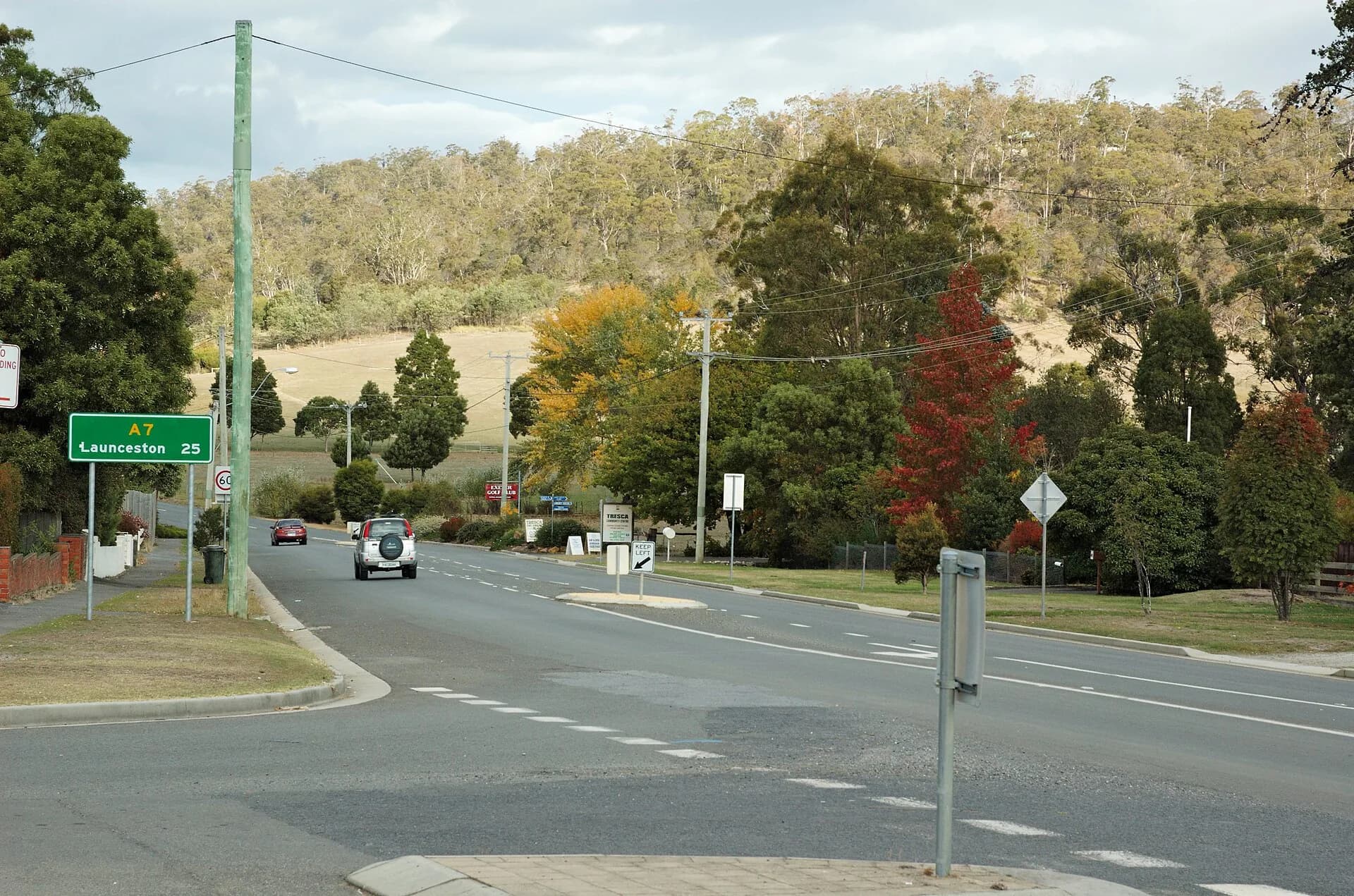 West Tamar Highway passing through Exeter