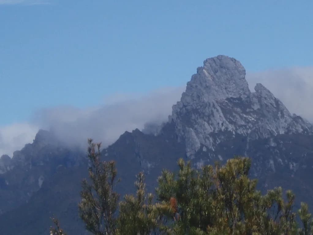 Federation Peak rising above the Eastern Arthur Range