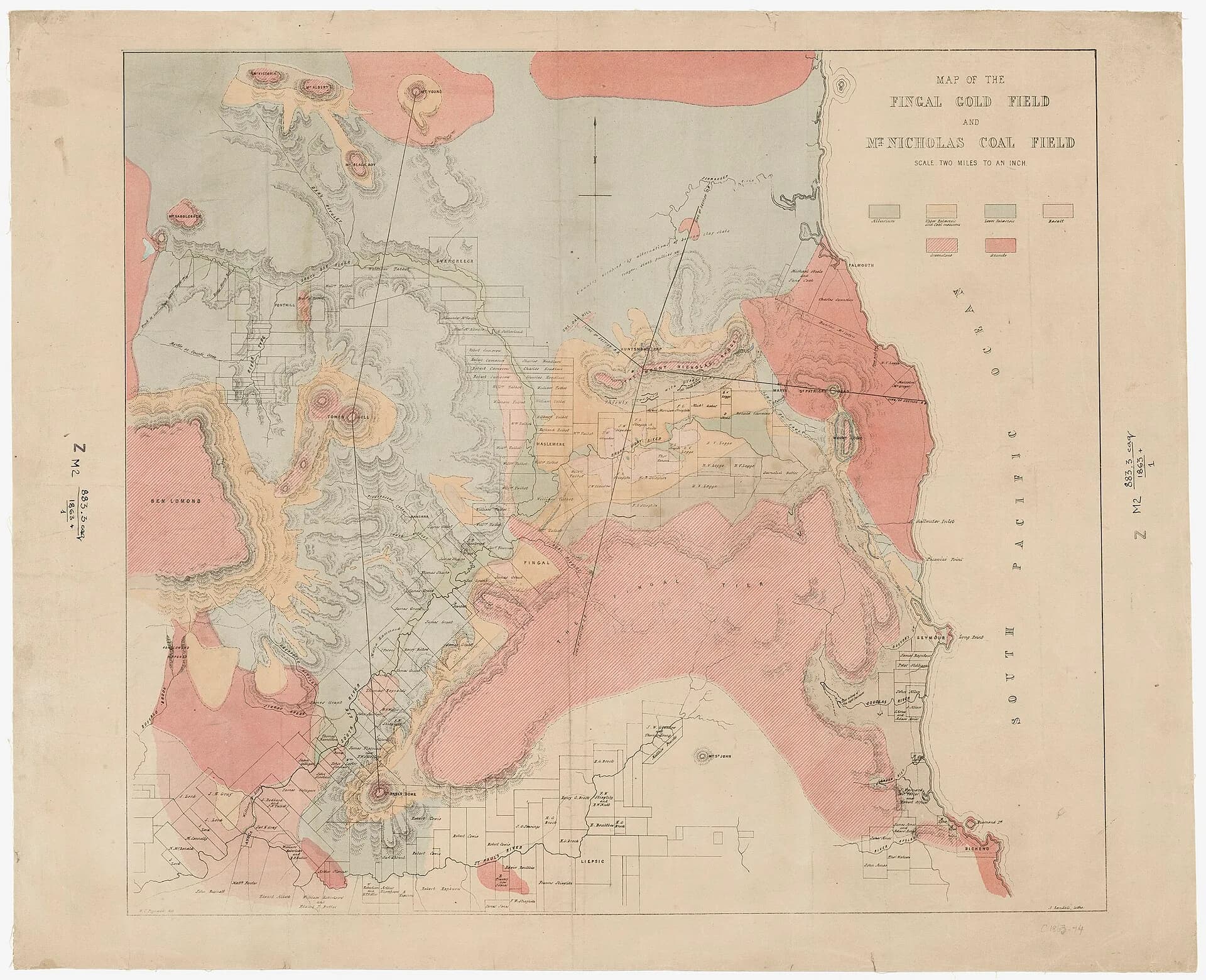 Historic workers and mine infrastructure in the Fingal district