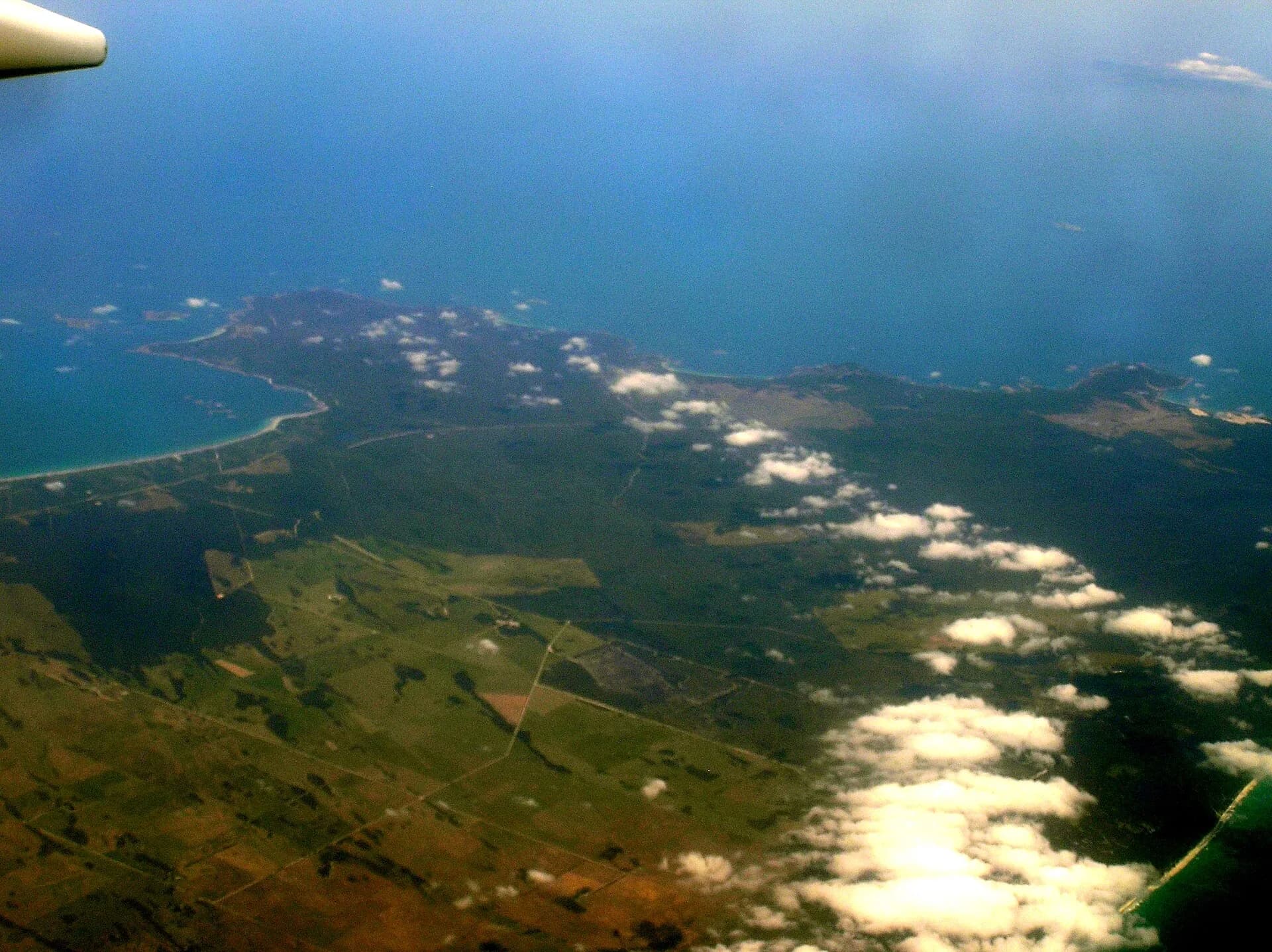 Aerial view of the north-west coast of Flinders Island