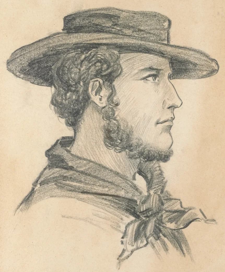 Later portrait drawing of John Batman