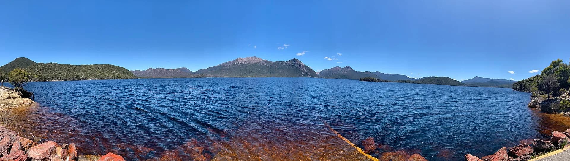 Campground beside Lake Burbury on the West Coast