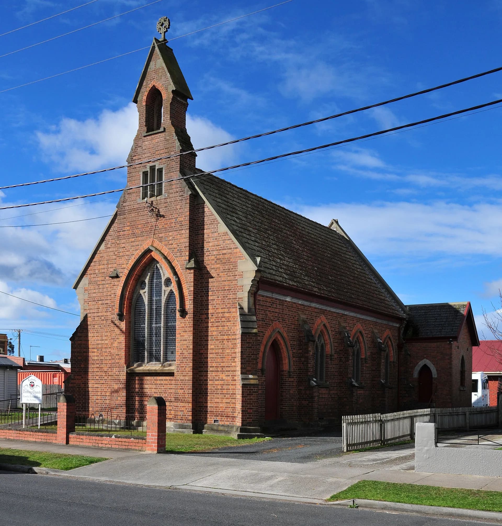 Historic church and streetscape in Latrobe