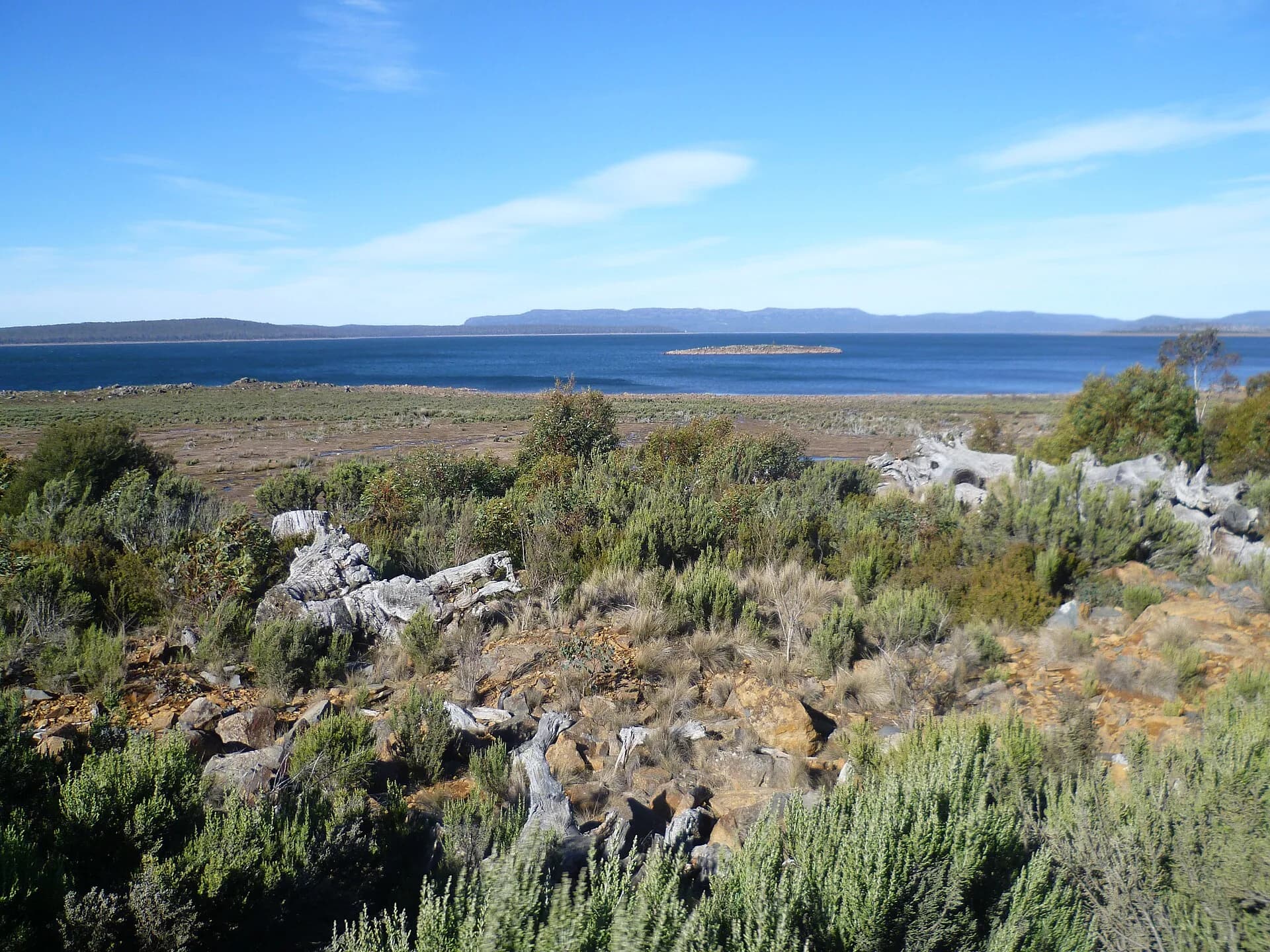 yingina / Great Lake near Liawenee under open highland sky