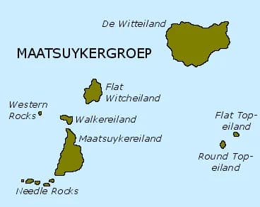 Map of the Maatsuyker island group south of Tasmania