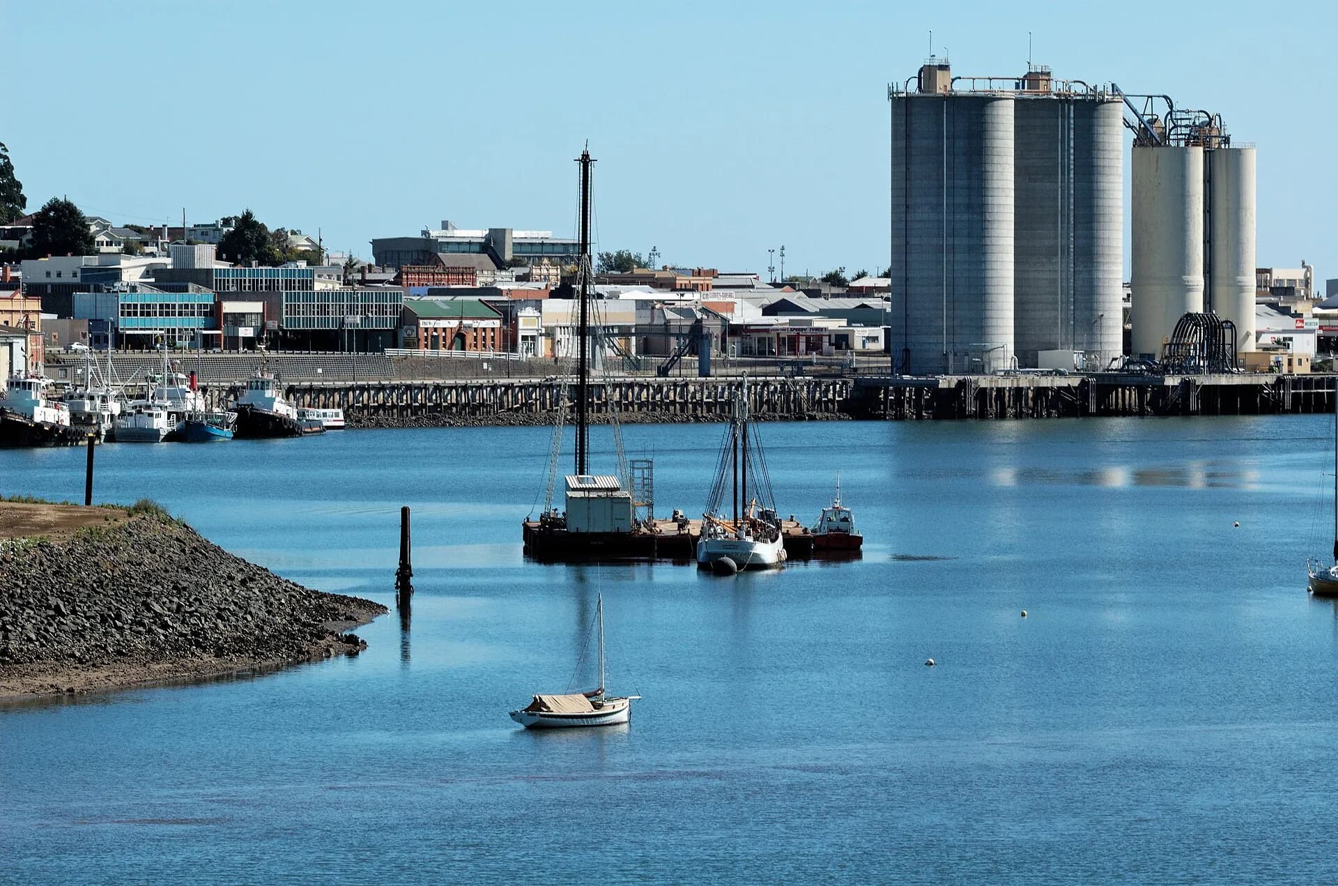 Mersey River and city waterfront at Devonport