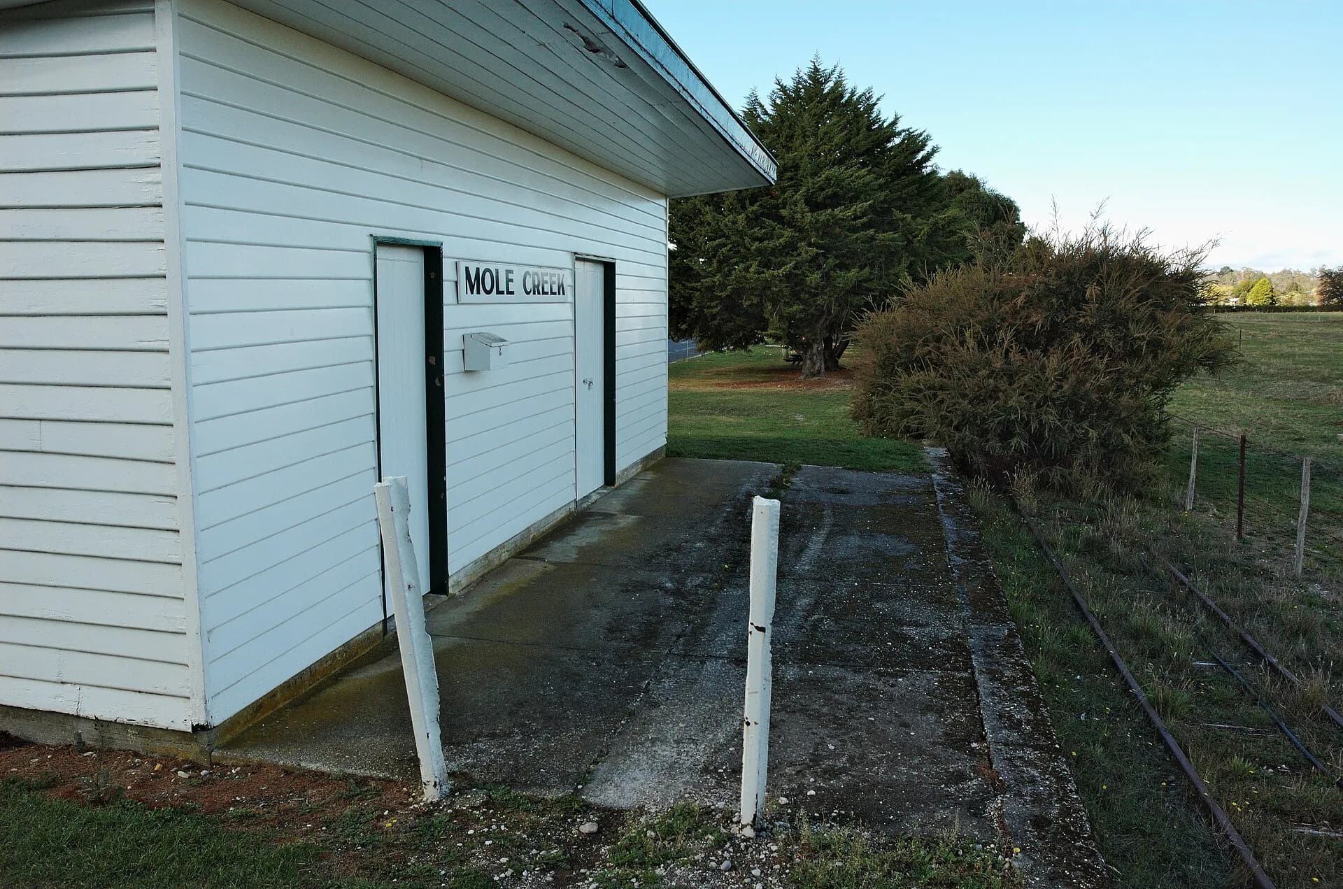 Former railway station at Mole Creek