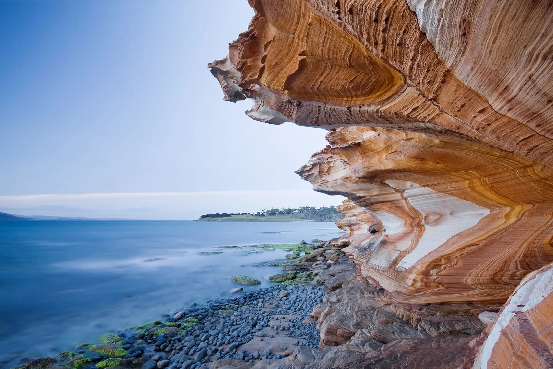 Painted Cliffs on Maria Island