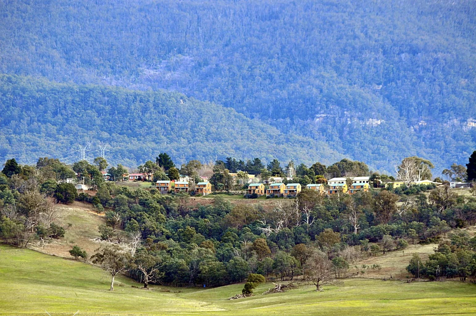 Planned village of Poatina below the Great Western Tiers