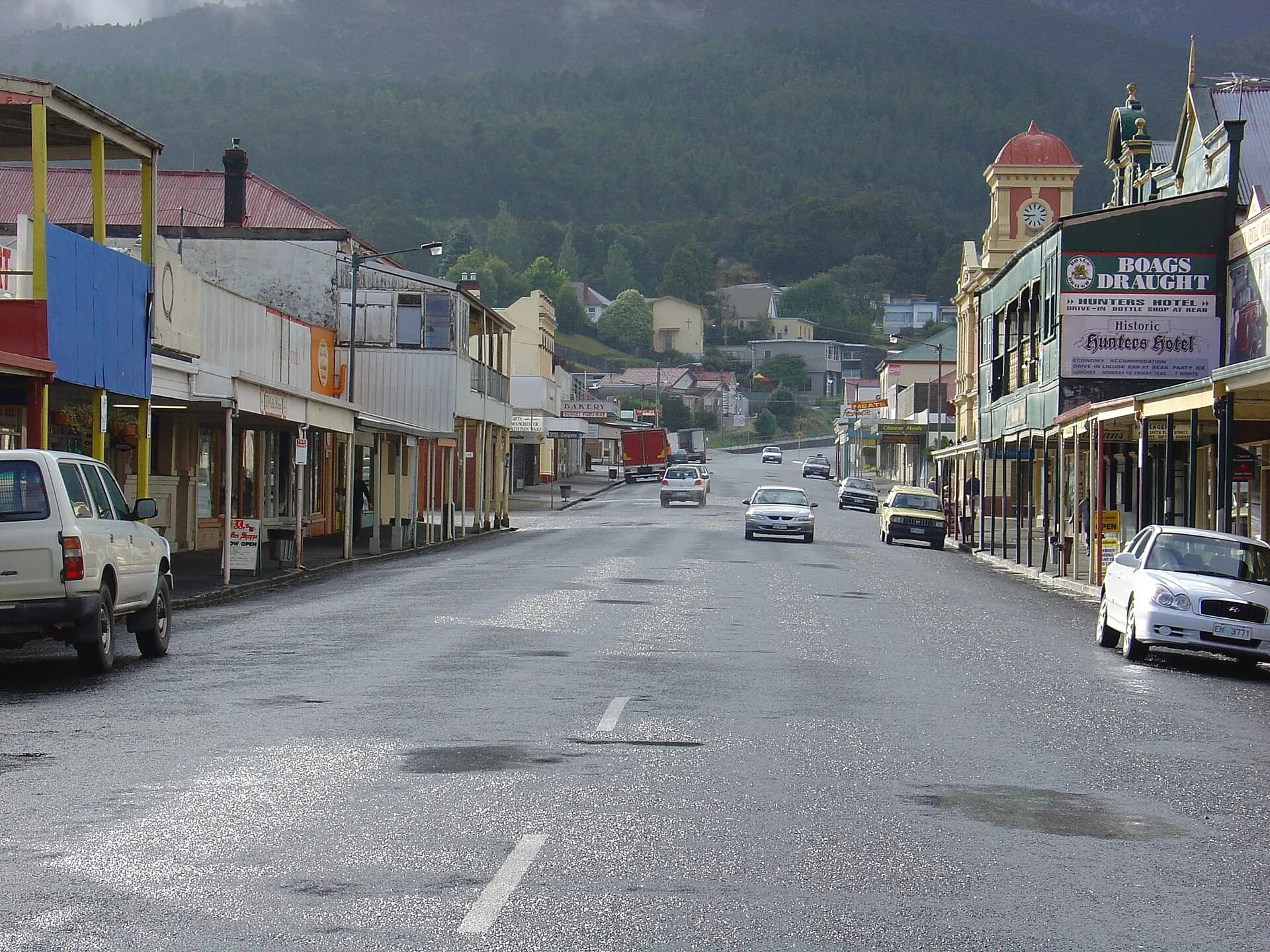 Historic buildings along Orr Street in Queenstown