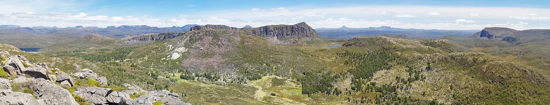 Alpine valleys and dolerite peaks east of Mount Jerusalem