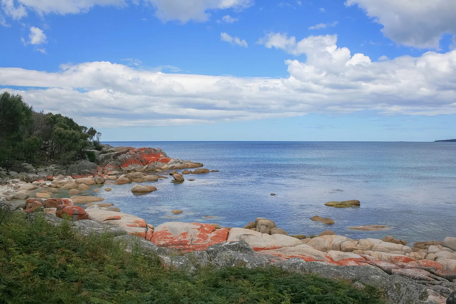 Granite boulders and blue water on Tasmania’s north-east coast