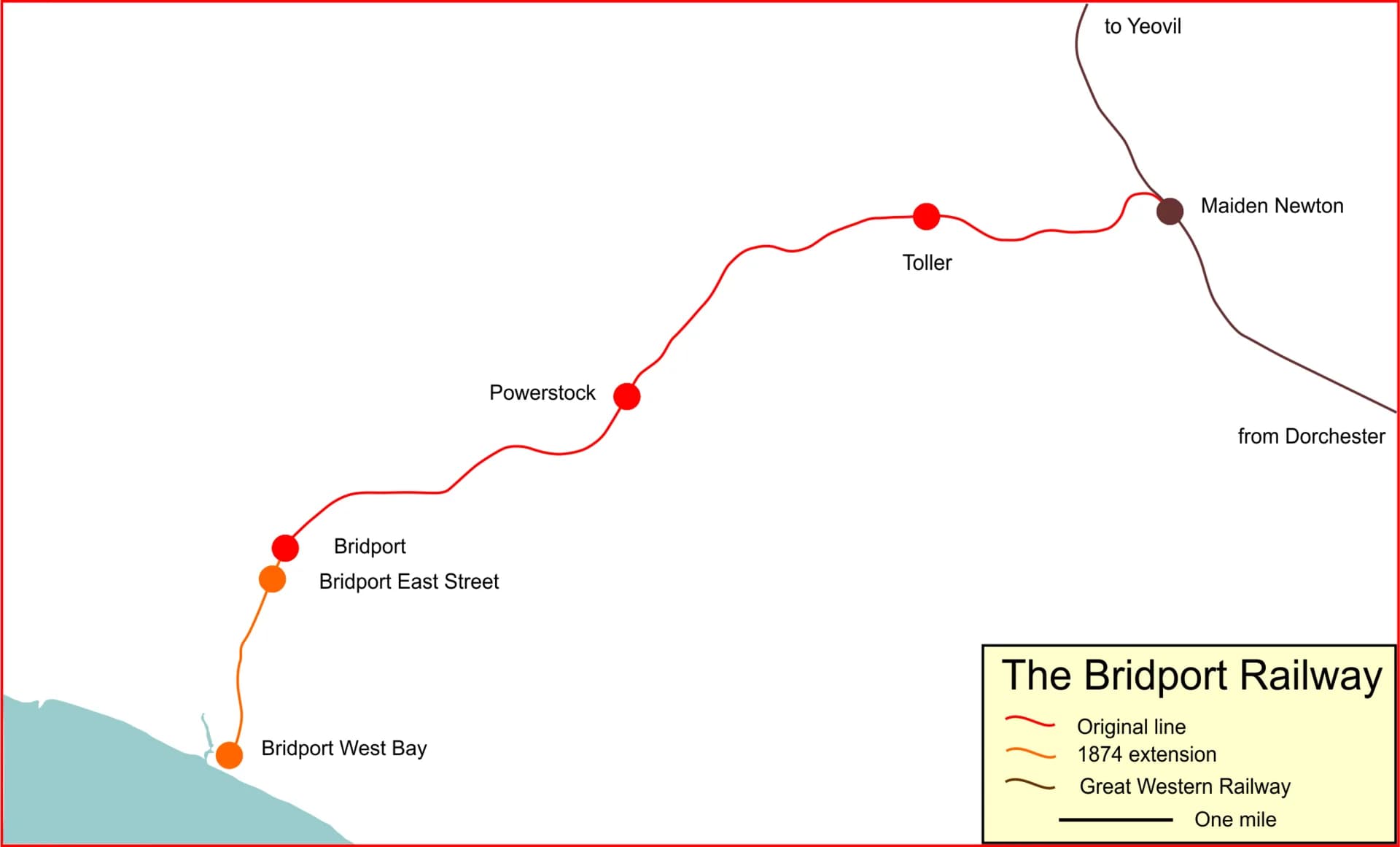 Historic railway formation near Bridport