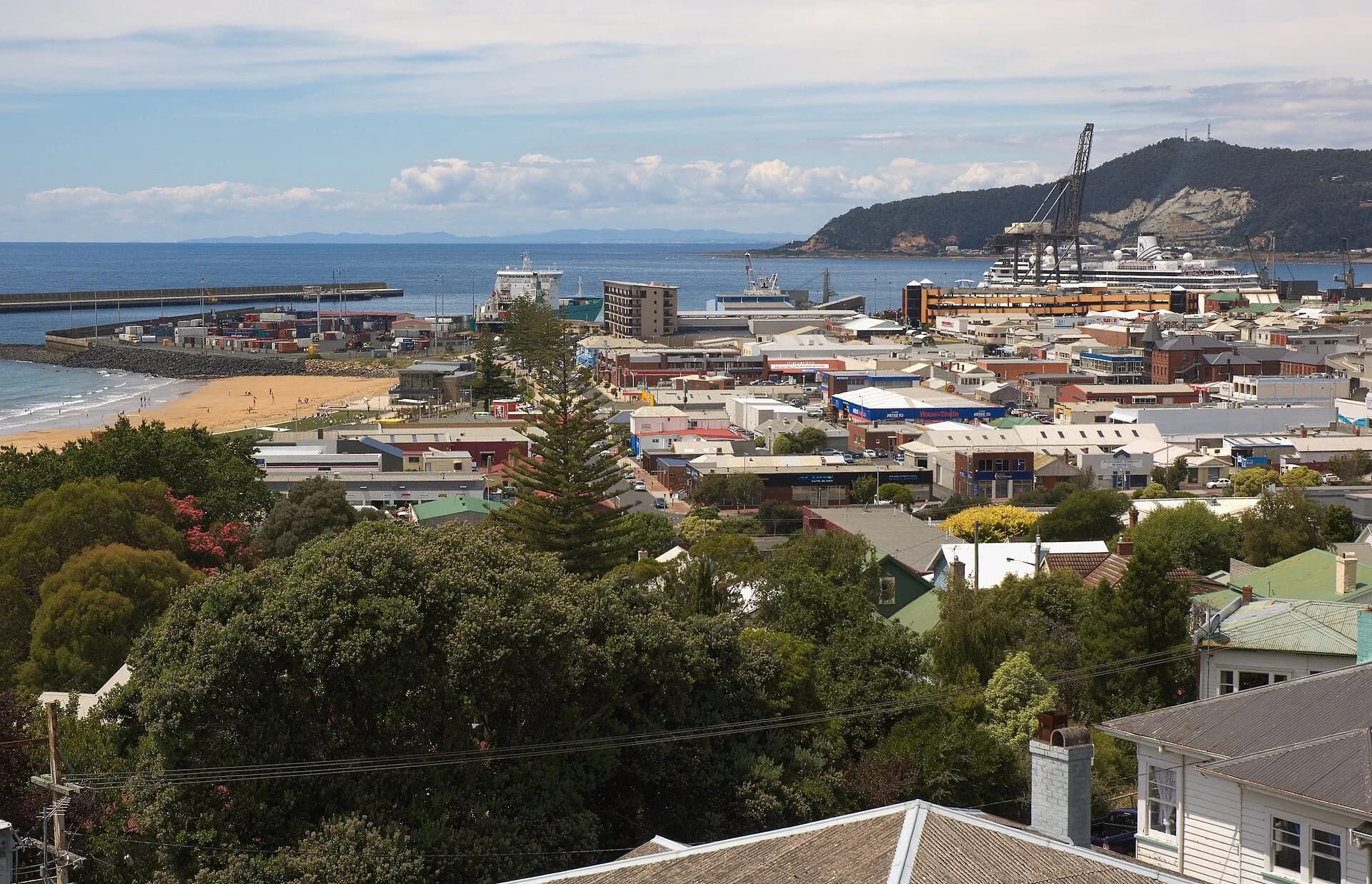 Burnie city and port on Emu Bay