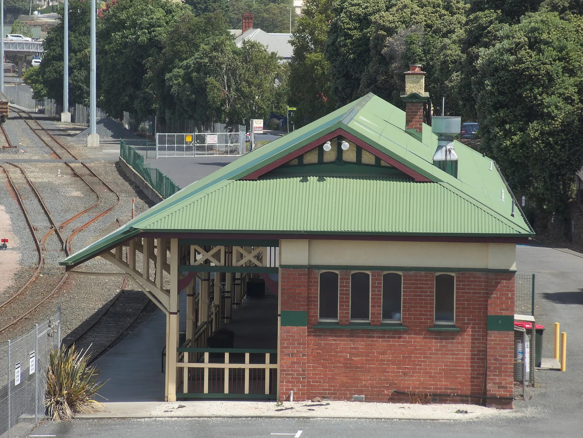 Former station area in modern Burnie