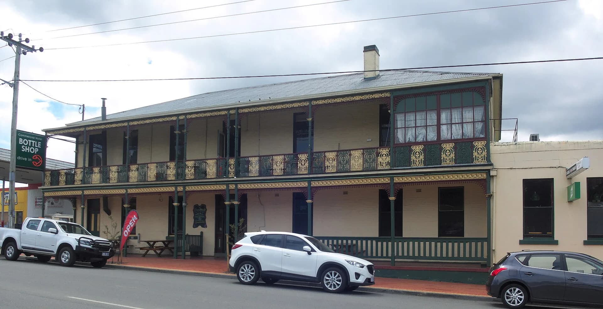 Historic commercial building on Cygnet’s main street