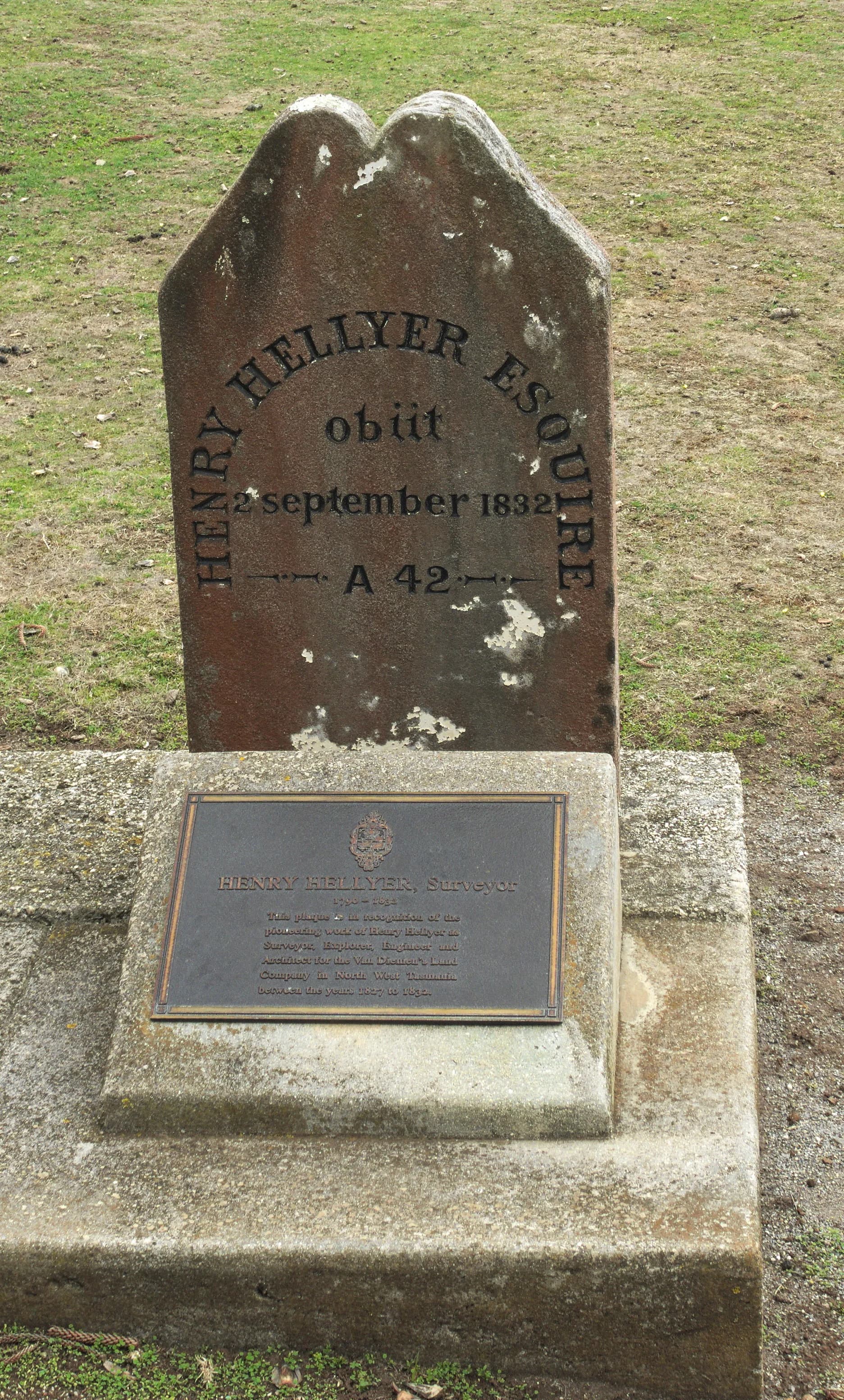 Henry Hellyer’s grave at Stanley