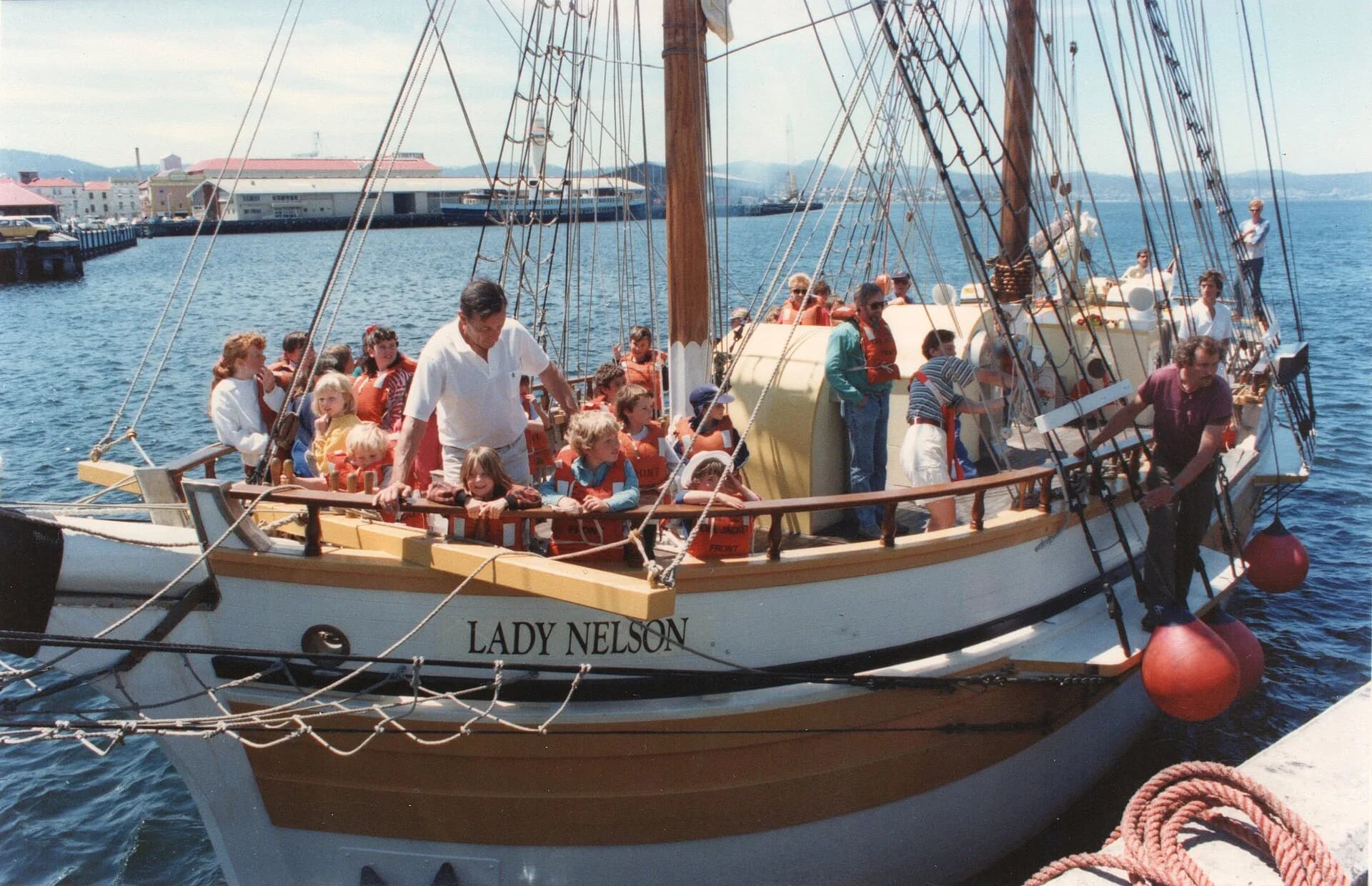 Replica brig Lady Nelson sailing near Hobart
