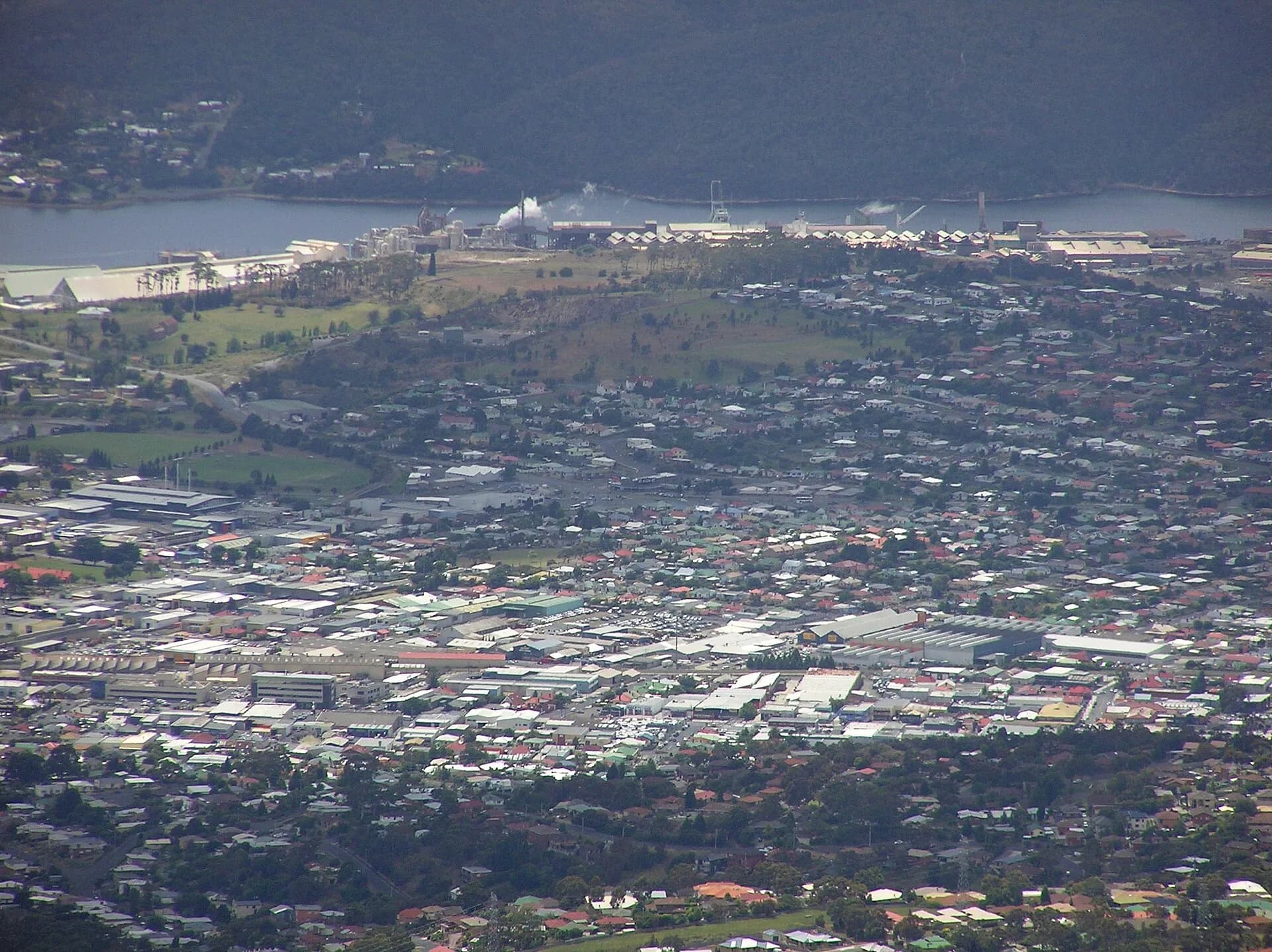 View across Moonah and Lutana in northern Hobart