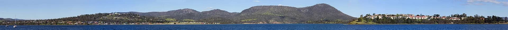 Meehan Range and Old Beach beside the Derwent