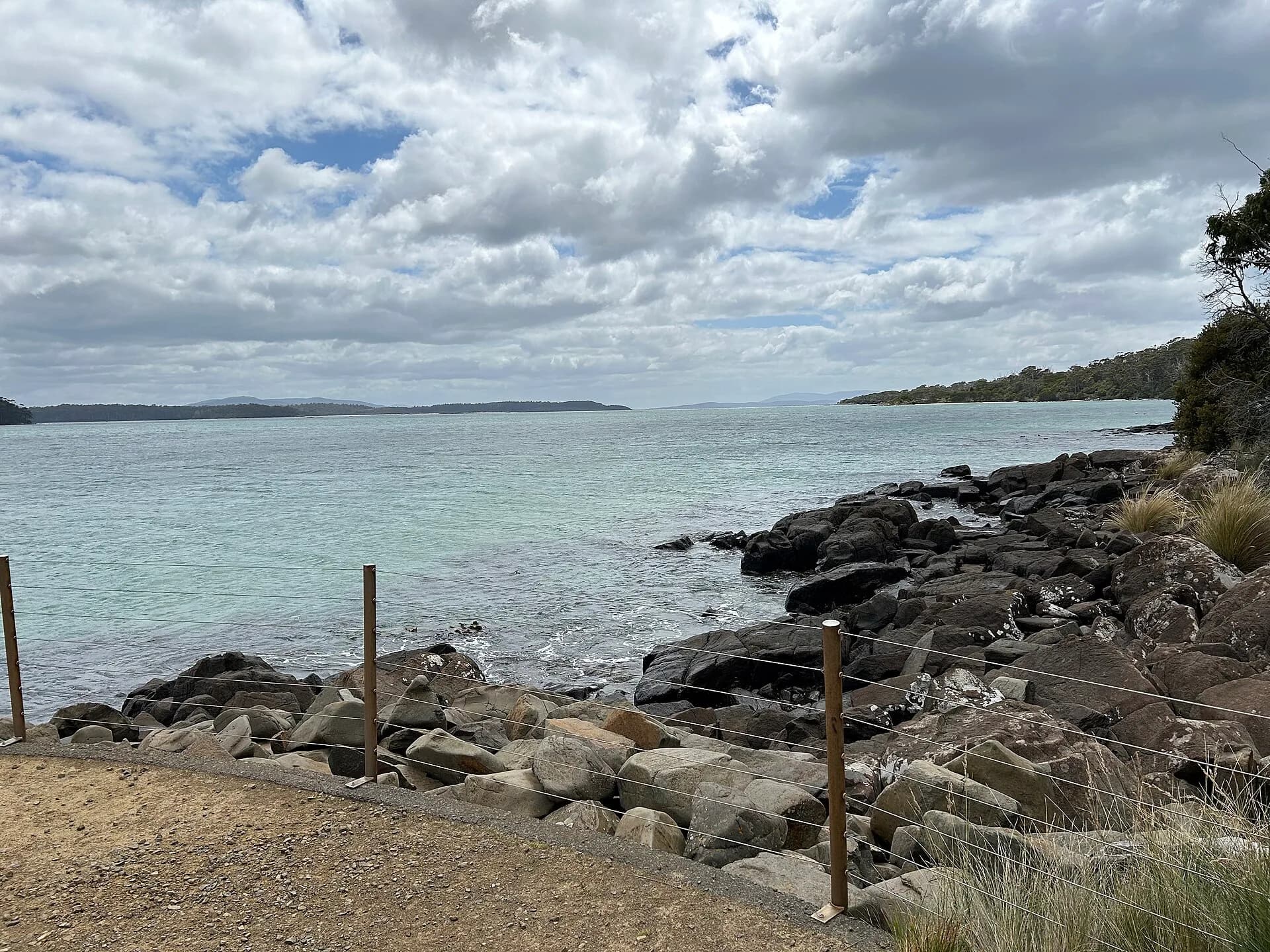 Sheltered water and forested hills in Tasmania’s far south
