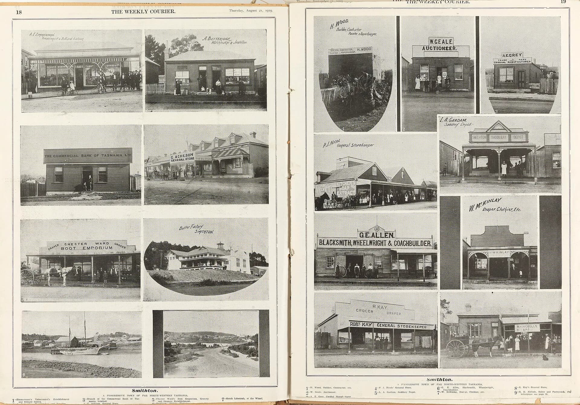 Smithton and the Duck River district in 1919
