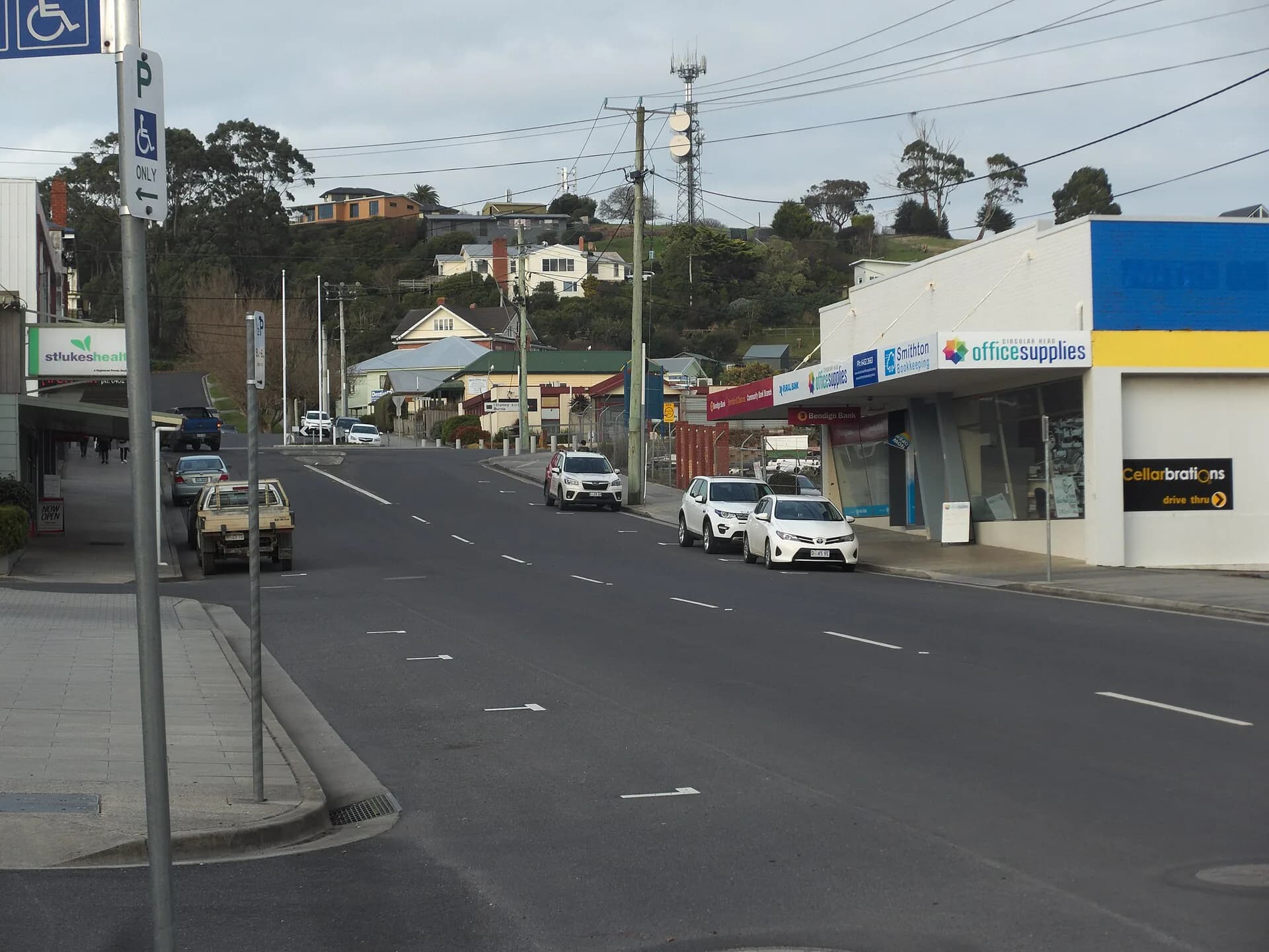 Smith Street and the open landscape around Smithton