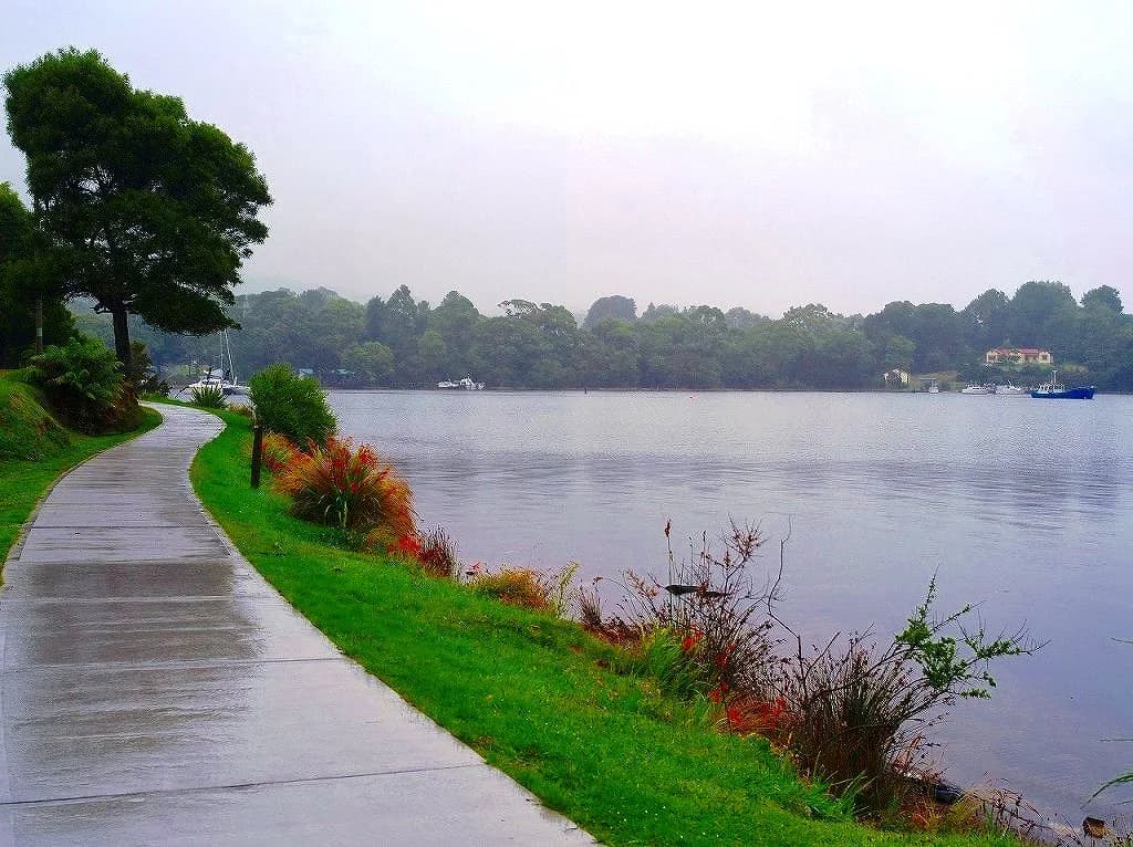 Public foreshore walk in Strahan