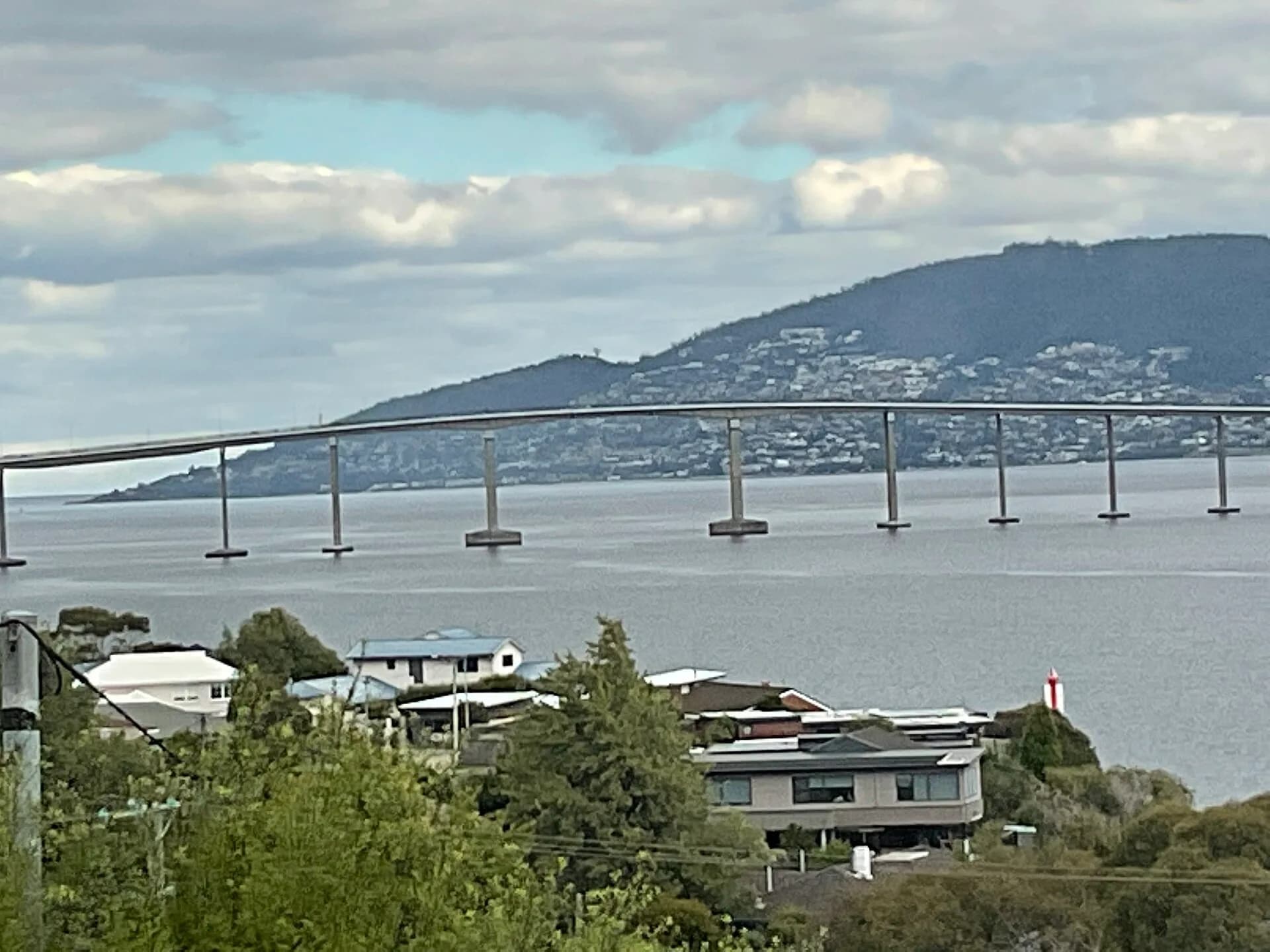 Tasman Bridge crossing the River Derwent at Hobart