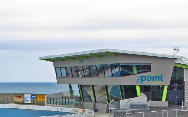 The Point members pavilion and function centre at West Park Oval in Burnie, Tasmania.