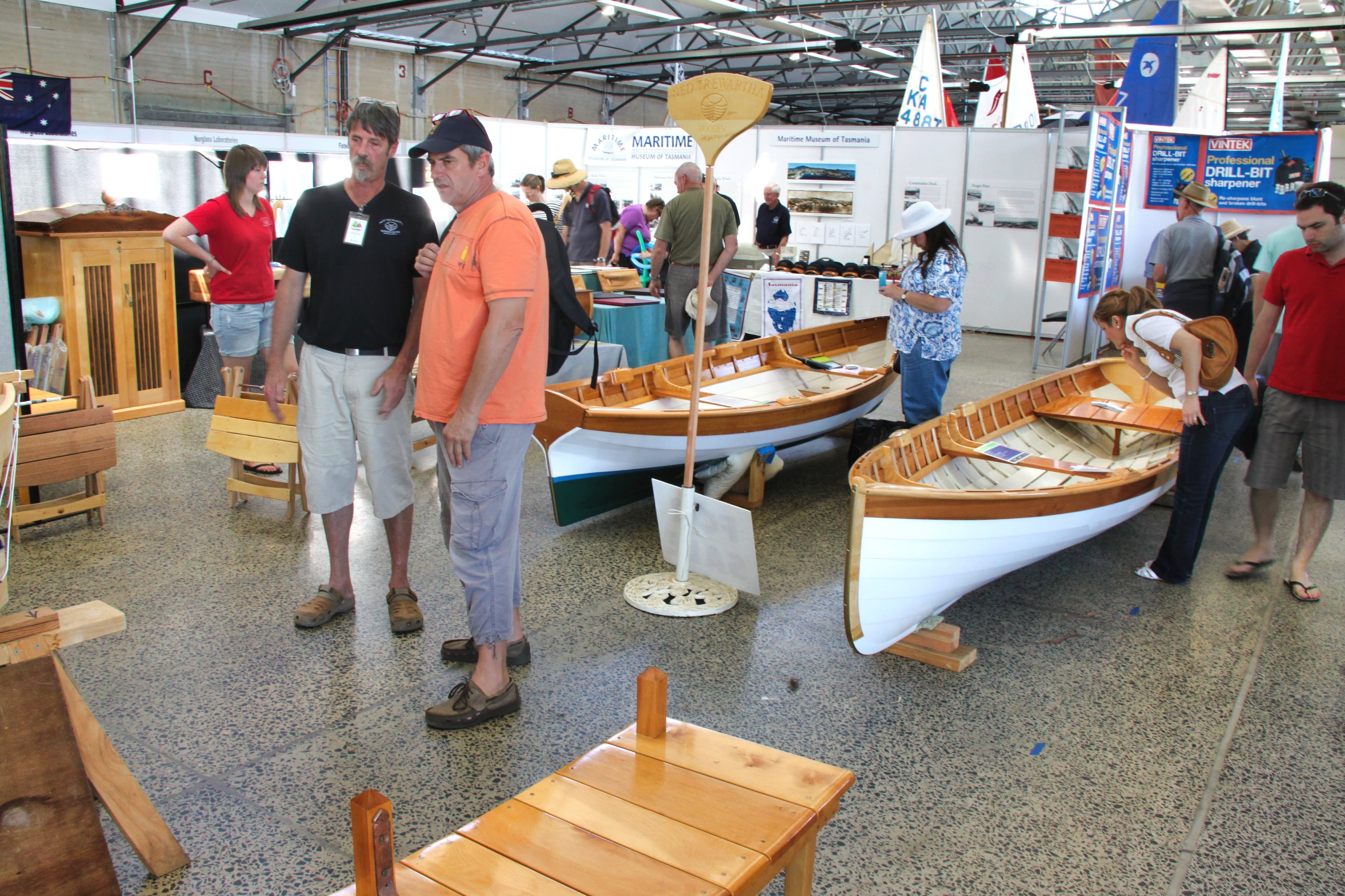 Australian Wooden Boat Festival, Hobart, Tasmania, Australia, February 2011 - image 5. Among the persons pictured is local boat builder Ned Trewartha of Gordon, Tasmania. Photo credit: Tony Rees