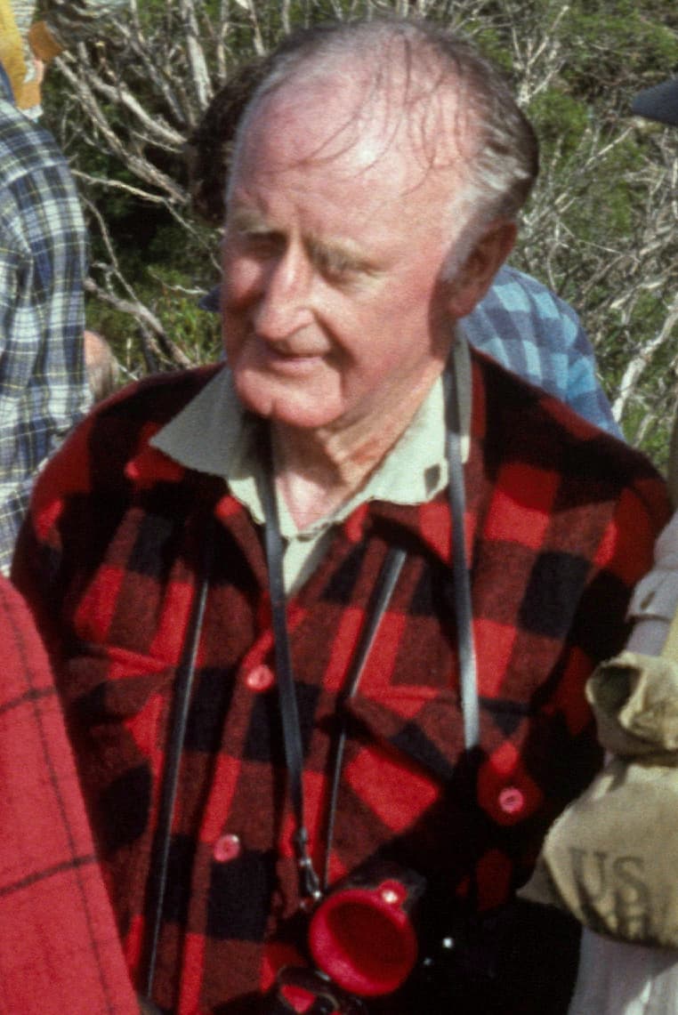 Jack Breheny on the summit of Mt Duncan, Tasmania, taken on the 20th anniversary walk of the North West Walking Club.