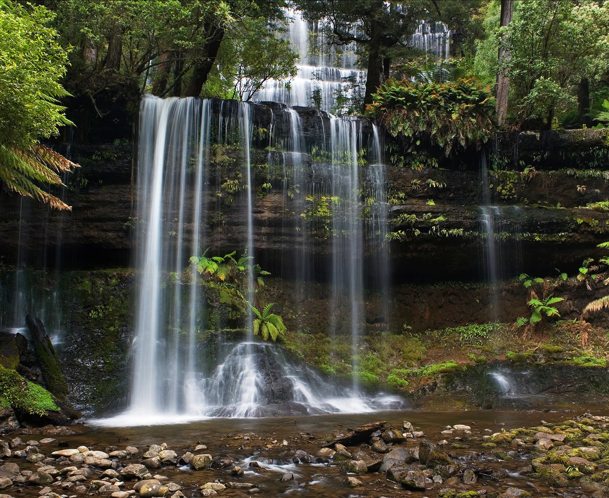 Russell Falls in Mt Field National Park, Tasmania, Australia