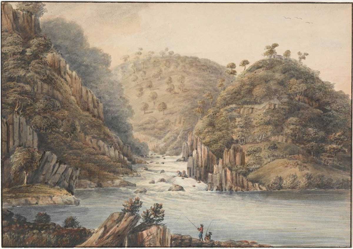 The second Cataract on the North Esk near Launceston Port Dalrymple, 1809